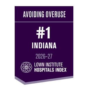 Lown Institute Avoiding Overuse 2026 Avoiding Overuse Number One Indiana 2026-27 Lown Institute Hospitals Index badge