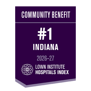 Lown Institute Community Benefit 2026 Community Benefit Number One Indiana 2026-27 Lown Institute Hospitals Index badge