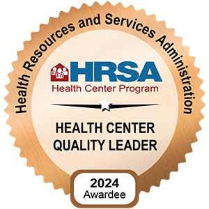 HRSA Health Center Quality Leader Badge 2024