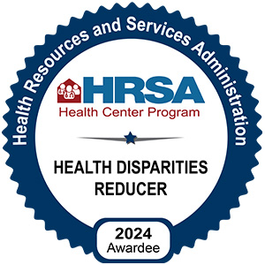 HRSA Health Disparities Reducer Badge 2024